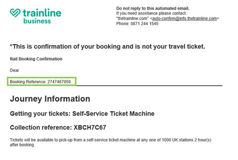 trainline bookings